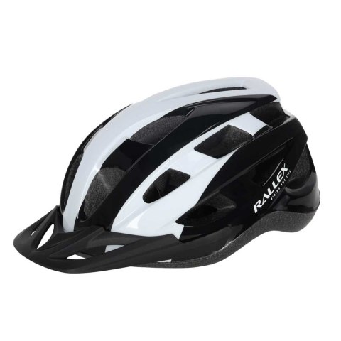 Kask rowerowy na rower RALLEX damski męski regulowany czarno-biały L 58-62cm