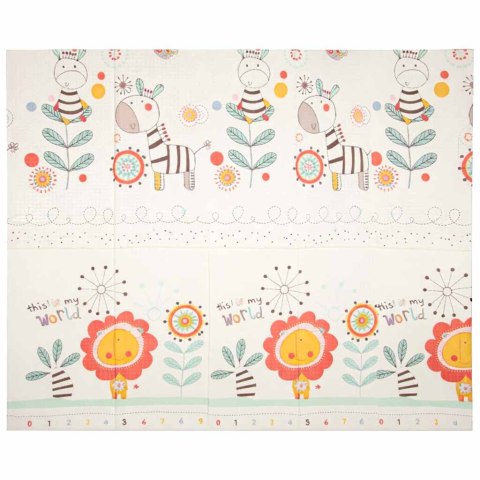 Mata edukacyjna piankowa dwustronna składana 180x200cm zwierzęta wzór