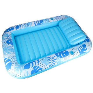 Materac dmuchany do pływania, leżak do opalania z poduszką 175cm niebieski