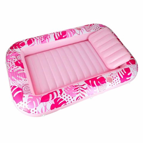 Materac dmuchany do pływania, leżak do opalania z poduszką 175cm różowy