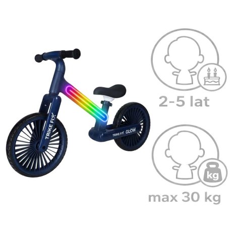 Rowerek biegowy Trike Fix Glow LED granatowy