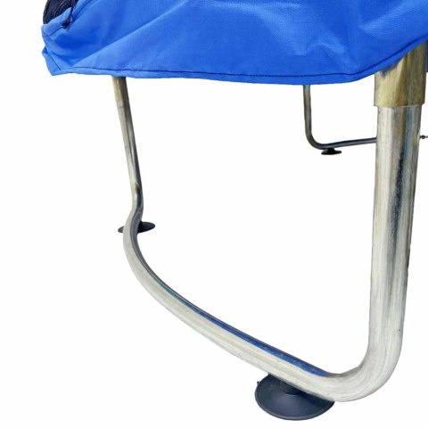 Trampolina dla dzieci ogrodowa siatka piłki koszykówka 155cm niebieska