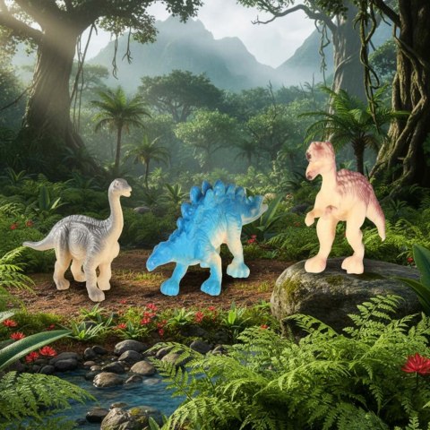 Dinozaury wykopaliska jajko XL dinozaura 12 figurek zestaw archeologiczny