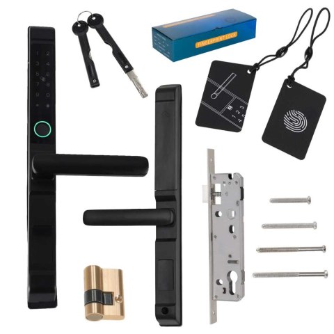 Klamka do drzwi zamek elektroniczny szyfrowy na kod odcisk palca kartę