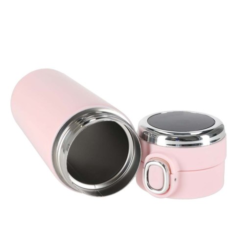 Kubek termiczny z ustnikiem termos LED 350ml róż