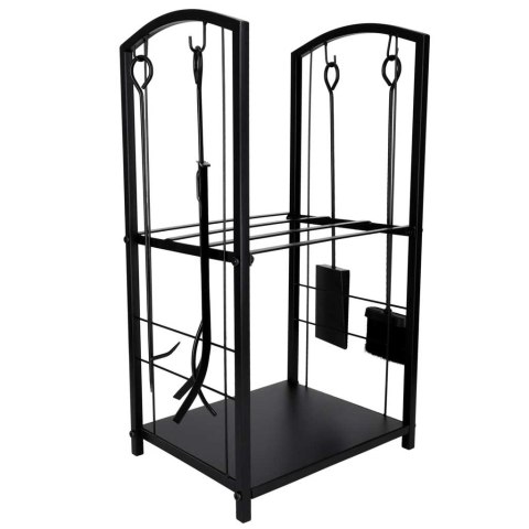 Stojak na drewno kominkowe regał metalowy akcesoria do kominka