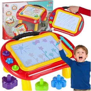 Tablica magnetyczna edukacyjna znikopis stolik do rysowania stempelki