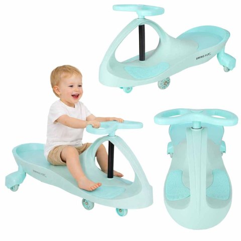 Jeździk grawitacyjny LED Swing Fix S3 świecące koła miętowy