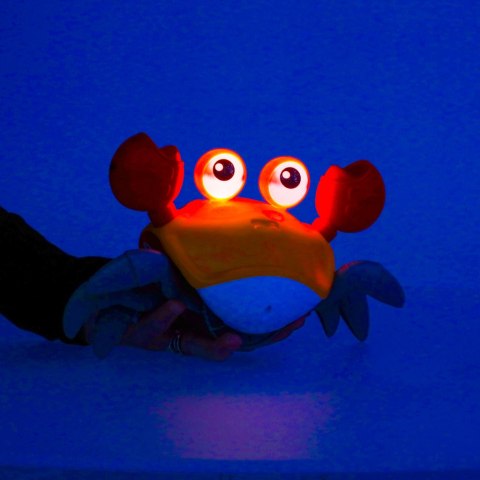 Krab uciekający pełzający czujnik interaktywna akumulator USB czerwony