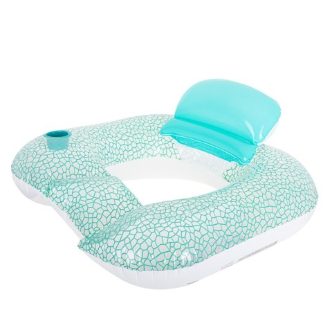 Materac dmuchany fotel do pływania leżak basenowy z poduszką oparciem + uchwyt BESTWAY 43097 102x94cm