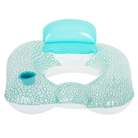 Materac dmuchany fotel do pływania leżak basenowy z poduszką oparciem + uchwyt BESTWAY 43097 102x94cm