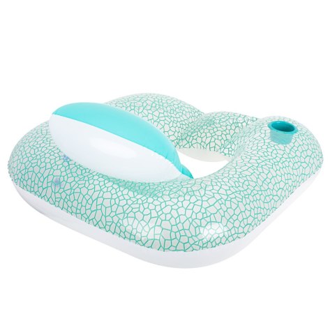 Materac dmuchany fotel do pływania leżak basenowy z poduszką oparciem + uchwyt BESTWAY 43097 102x94cm