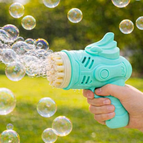 Pistolet do baniek mydlanych bańki mydlane ze skrzydłami niebieski