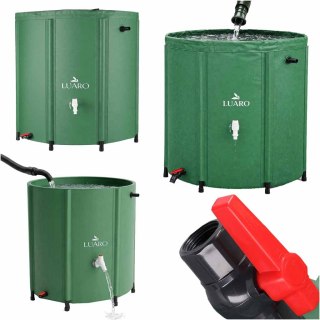 Pojemnik LUARO zbiornik na deszczówkę z kranem beczka na wodę deszczową składana 200 litrów