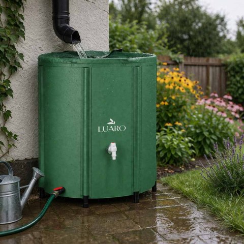 Pojemnik LUARO zbiornik na deszczówkę z kranem beczka na wodę deszczową składana 200 litrów