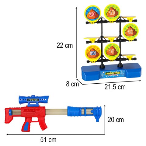 Strzelanie do celu ruchoma tarcza gra zręcznościowa pistolet piłki