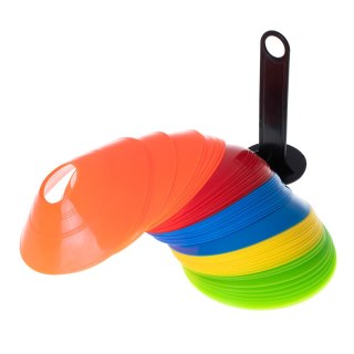 Pachołki treningowe piłkarskie grzybki talerzyki zestaw 50 sztuk