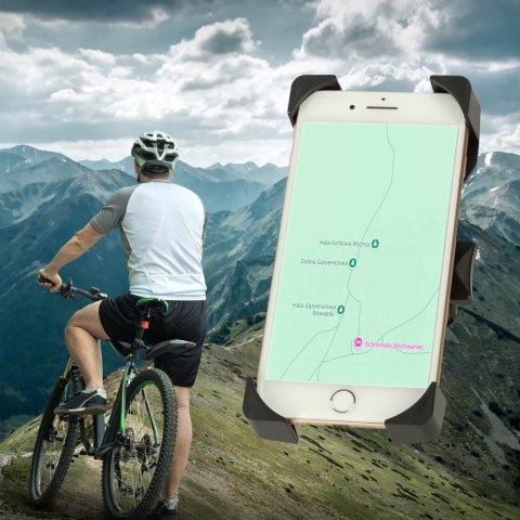 Uchwyt rowerowy na telefon do roweru motocyklowy hulajnogi wózka C51 solidny mocny