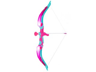 Łuk ze strzałami i tarczą zestaw łuczniczy strzelecki różowy