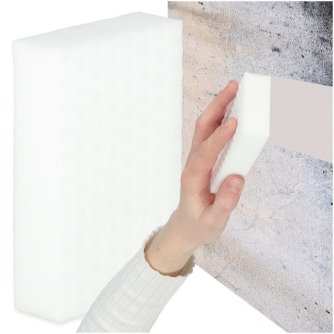 Magiczna gąbka z melaminy do czyszczenia plam bez chemii wielofunkcyjna wypustki