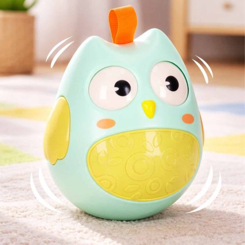 Wańka wstańka sowa sensoryczna kiwajka niebieska