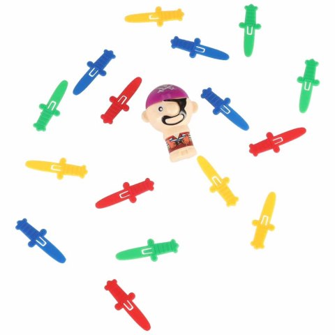 Gra zręcznościowa Szalony Pirat w beczce Ukłuj pirata 9 x 9 x 12,5 cm