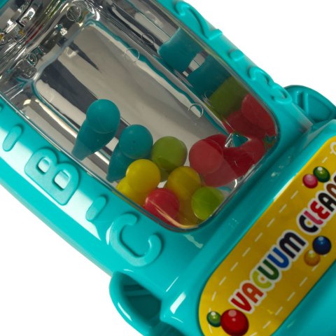 Odkurzacz bezprzewodowy pionowy dla dzieci interaktywny z dźwiękiem niebieski