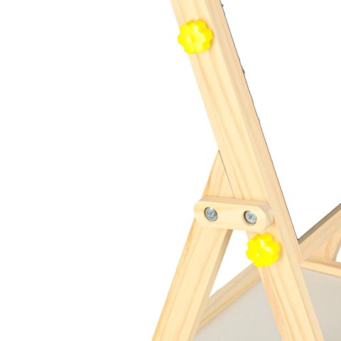 Tablica magnetyczna kredowa dwustronna drewniana literki kreda 38x37x90cm