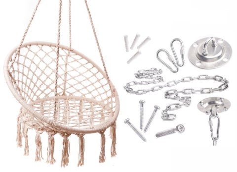 Zestaw do montażu huśtawki fotela wiszącego gniazda 200kg
