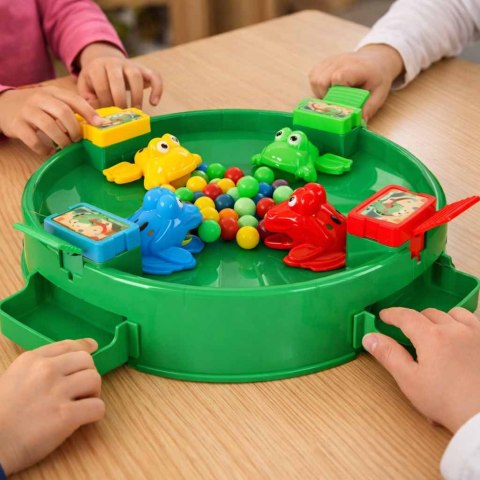 Gra zręcznościowa głodne żabki skaczące żaby 4 graczy 3+ XXL zielona