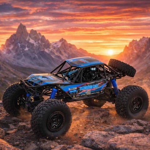 Samochód zdalnie sterowany na pilota RC Crawler Climbing Car 1:10 4WD 48cm niebieski