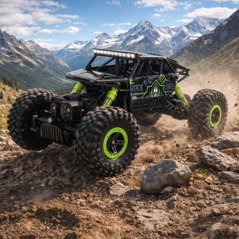 Samochód zdalnie sterowany na pilota RC Rock Crawler HB 2,4GHz 1:18 zielony