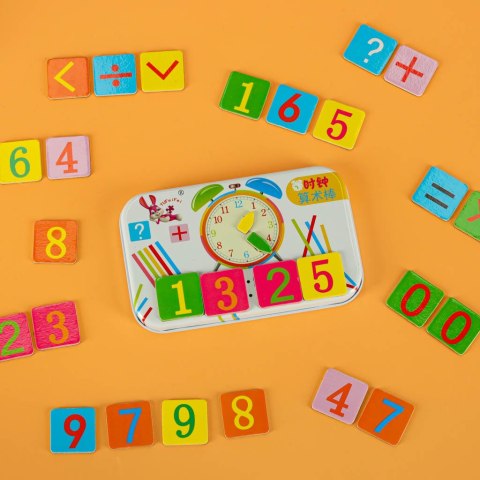 Zestaw edukacyjny nauka zegarka liczenia dodawania dla dzieci zegar do nauki godzin czasu