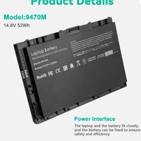 BATERIA DO LAPTOPA LITOWO-JONOWA model 9470, 14,8V-52Wh