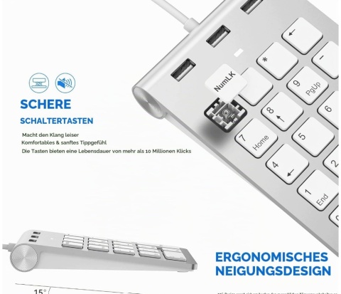 Klawiatura numeryczna z hub usb