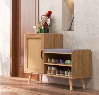 Rattanowa szafka na buty 2 w 1