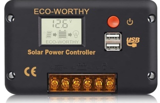 Regulator Sterownik energii słonecznej ECO-WORTHY EW1907 - 30A 12V/24V