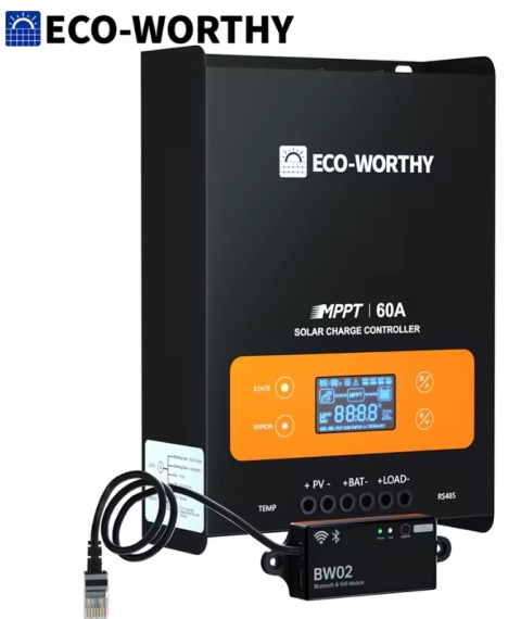 Regulator ładowania solarnego ECO-WORTHY 60A MPPT,