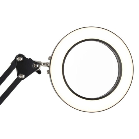 Lampka na biurko biurkowa LED z lupą szkło powiększające obrotowy wysięgnik 2 sposoby mocowania