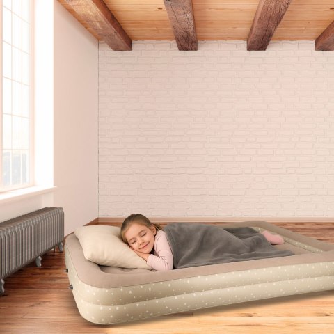 Łóżko dziecięce materac dmuchany do spania turystyczny pompka 140cm x 90cm