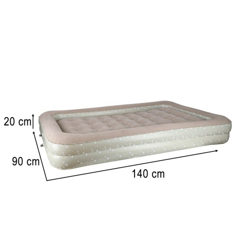 Łóżko dziecięce materac dmuchany do spania turystyczny pompka 140cm x 90cm