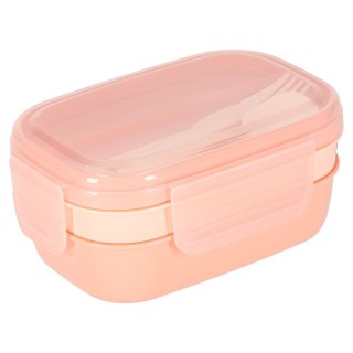 Lunch box śniadaniówka pudełko śniadaniowe z przegródkami dzielone 1900ml pomarańczowe