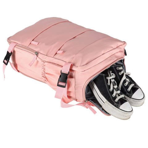 Plecak turystyczny kabinowy podróżny bagaż podręczny różowy 45x30 cm