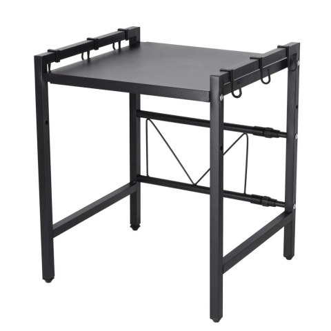 Półka kuchenna nad mikrofalówkę organizer regulowany metalowy 6 wieszaków