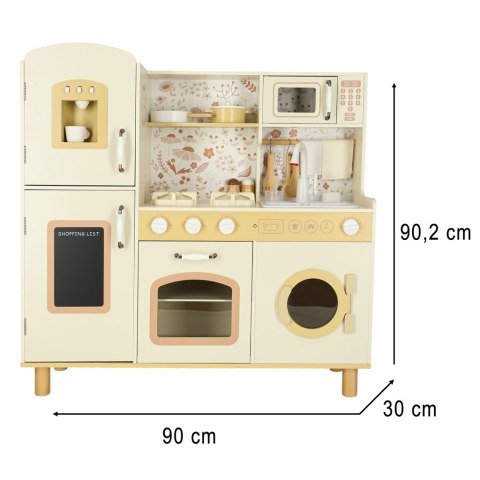 Kuchnia dla dzieci drewniana kran z wodą dźwięki światła 90cm