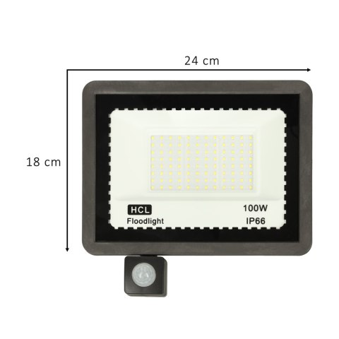 Lampa czujnik ruchu reflektor 100W