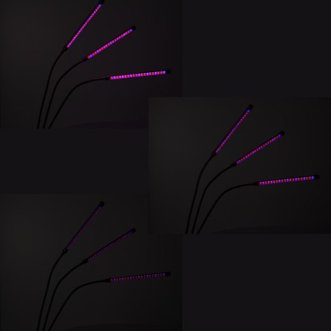 Lampa do roślin LED uprawy wzrostu panel 3 żarówki