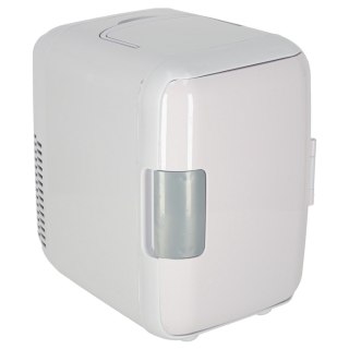 Lodówka turystyczna elektryczna samochodowa mini na jedzenie kosmetyki grzanie chłodzenie 2w1 3,4L biała