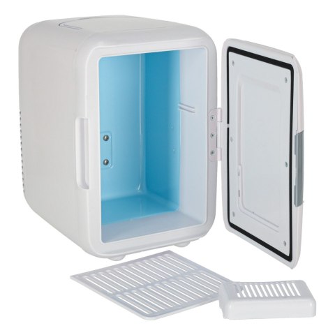 Lodówka turystyczna elektryczna samochodowa mini na jedzenie kosmetyki grzanie chłodzenie 2w1 3,4L biała