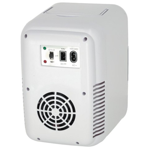 Lodówka turystyczna elektryczna samochodowa mini na jedzenie kosmetyki grzanie chłodzenie 2w1 3,4L biała